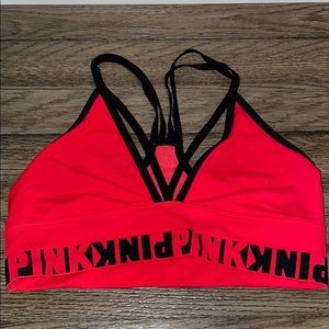 Pink sports bra